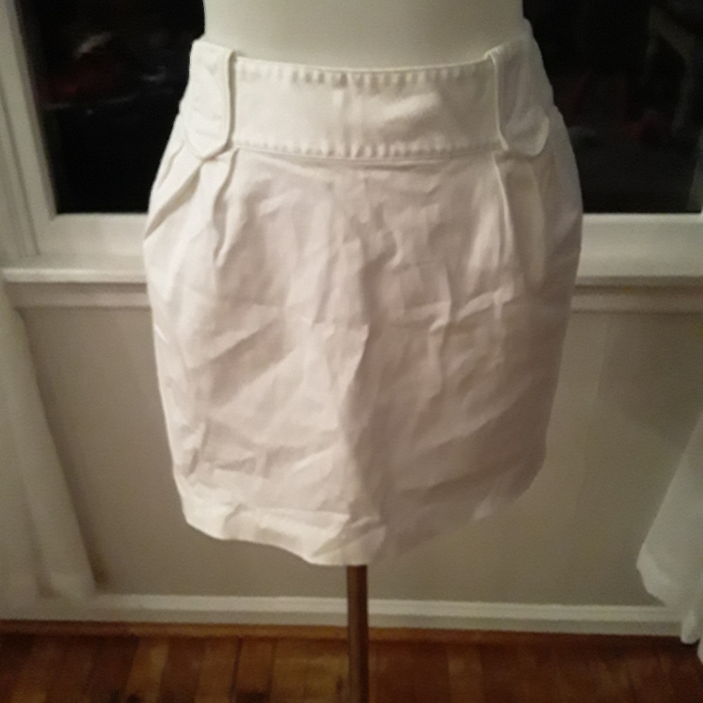 White skirt.